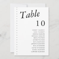 Minimalist-1 B&W Table Number 10