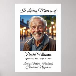 Minimalist 1 Special Photo Celebration of Life Poster
