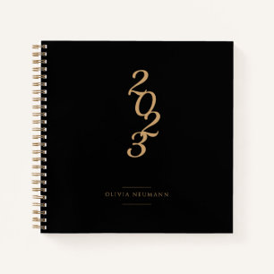 Minimalist 2022 Black and Gold Notebook