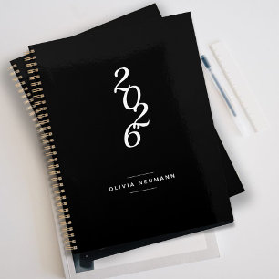 Minimalist 2022 Black and White Weekly Monthly P Planner