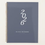 Minimalist 2022 Grey Weekly | Monthly   Planner<br><div class="desc">This beautifully simple grey design is meant to inspire your weekly/monthly 2022 planning.  Easily customise your name of choice on the front and your monogram initials on the back.</div>