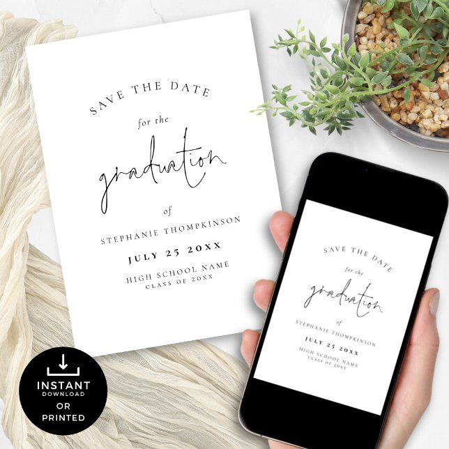 Minimalist 2024 Graduation Save The Date (Creator Uploaded)