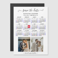 Minimalist 2 Photo 2024 Calendar Save the Date