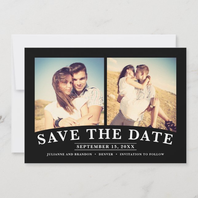 Minimalist 2-Photo Save the Date (Front)