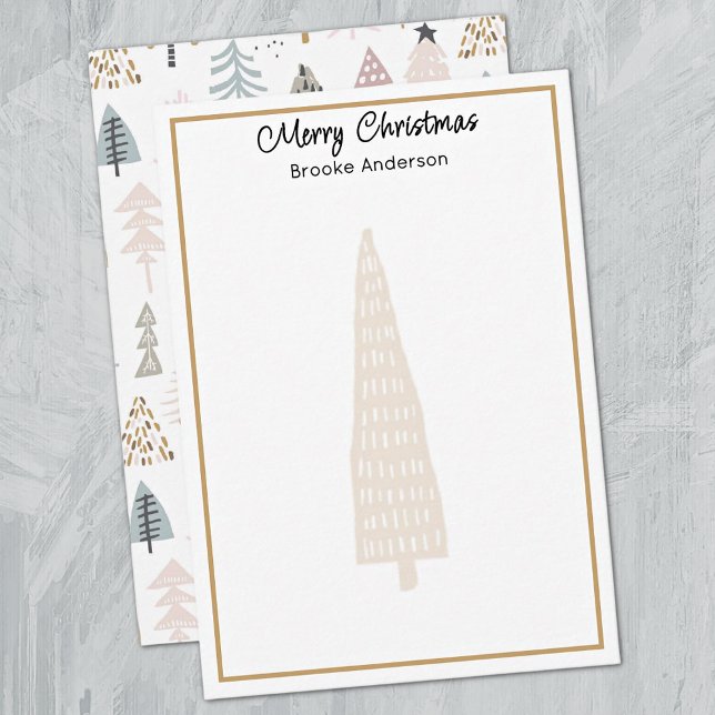 Minimalist 3.5x5-in Illustrated Trees Christmas  Card (Creator Uploaded)