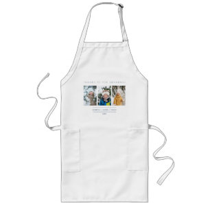 Minimalist 3 Photos Collage Keepsake for Family Long Apron