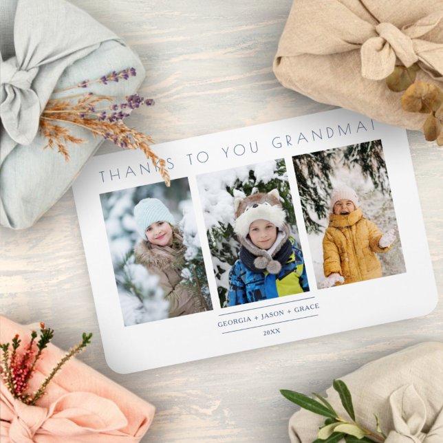 Minimalist 3 Photos Collage Keepsake for Family Magnet (Creator Uploaded)