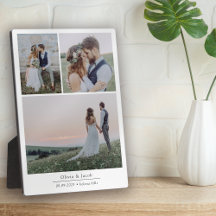 Minimalist 3 Pictures Wedding Photo Frame