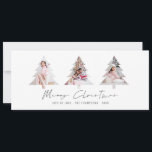 Minimalist 3 Tree Shape Photos Merry Christmas Holiday Card<br><div class="desc">Minimalist 3 Tree Shape Photos Merry Christmas. Available digitally and printed. Merry Christmas is in a stylish set script. Easily replace the sample three images with your own and personalise with your names on the front.</div>