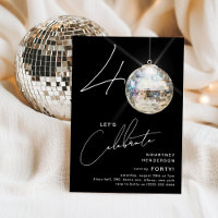 Minimalist 40th Disco Ball Birthday Party