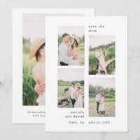Minimalist 5 Custom Photo Wedding Save the Date