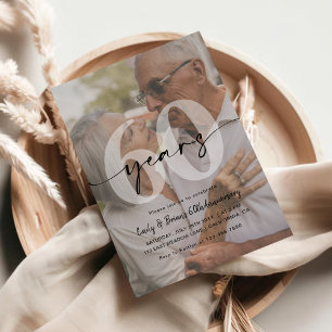 Minimalist 60th Wedding Anniversary Photo Invitation