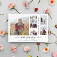 Minimalist 6 Photo Bereavement Funeral 