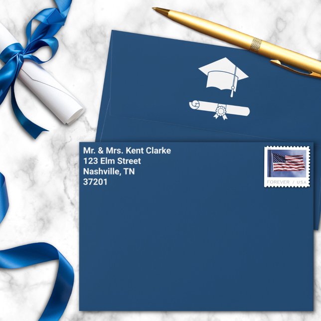 Minimalist 8th Grade Graduation Pre-addressed Envelope (Creator Uploaded)