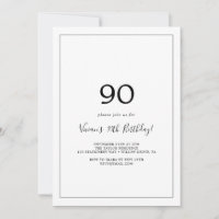 Minimalist 90th Birthday Party