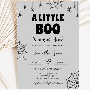 Minimalist A Little Boo Baby Shower Invitation