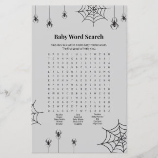 Minimalist A Little Boo Gender Word Search Game