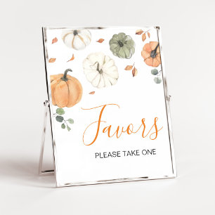 Minimalist A Little Pumpkin Baby Shower Favours Poster