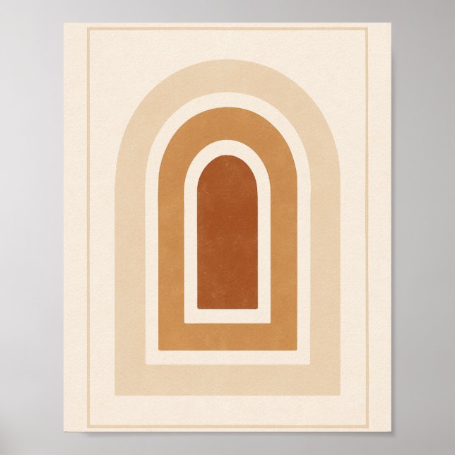 Minimalist Abstract Arch Print - Earth Tones (Front)