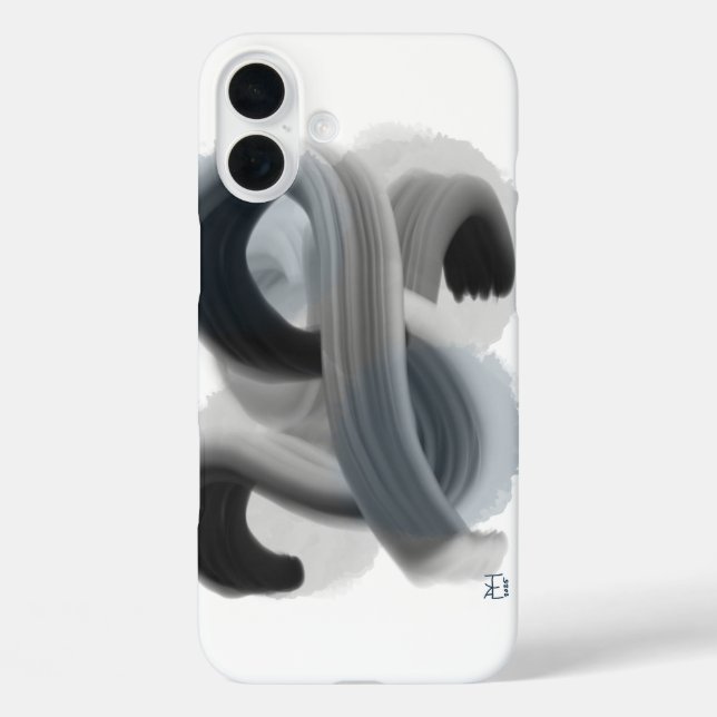Minimalist Abstract Art iPhone 16 Plus case (Back)