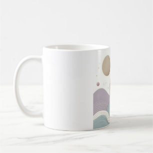 Minimalist Abstract Art Mug – Soft Pastel Motivati