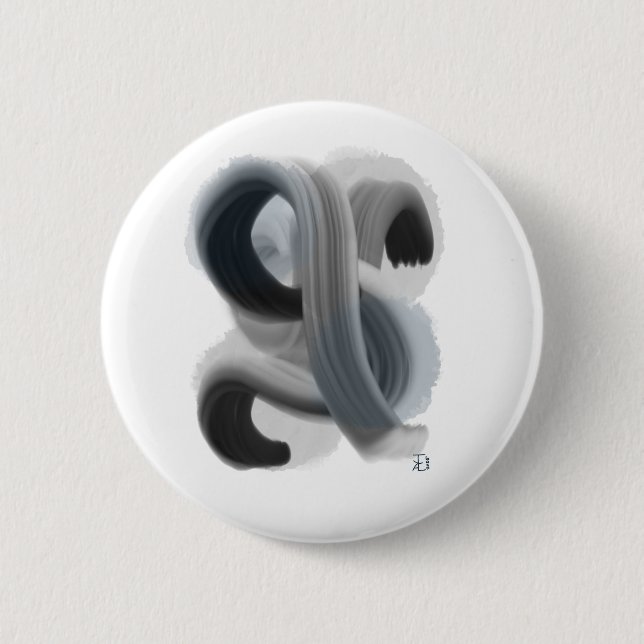 Minimalist Abstract Artwork Button (Front)