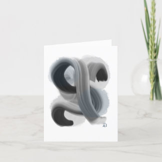 Minimalist Abstract Artwork Folded Thank You Card