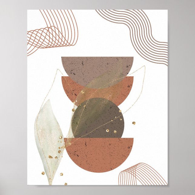 Minimalist Abstract Boho Design Poster (Front)