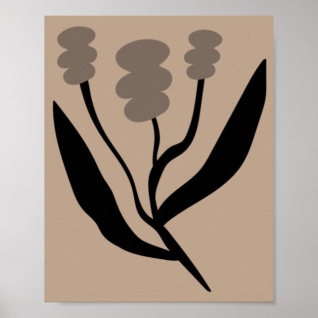 Minimalist Abstract Botanical Matisse Style Poster (Front)