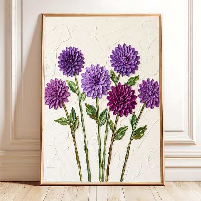 Minimalist Abstract Dahlia Wall Art (Creator Uploaded)