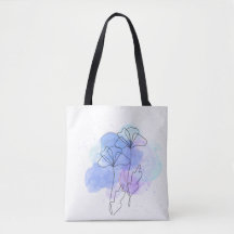 Minimalist Abstract Floral Tote Bag