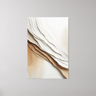 Minimalist Abstract Flowing Textures  Canvas Print