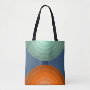 Minimalist Abstract Geometric Art Dark Tones Tote Bag