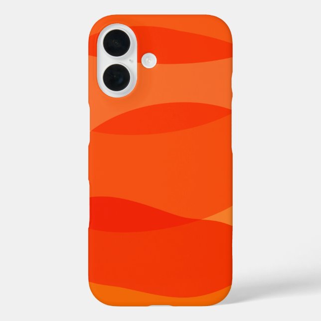 Minimalist Abstract Geometric Art in Orange Red Case-Mate iPhone Case (Back)