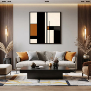 Minimalist Abstract Geometric Color Block Canvas Print