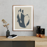 Minimalist Abstract Geometric Grey Neutral Shape