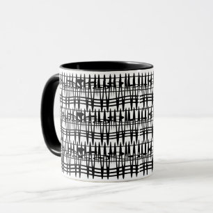 Minimalist abstract geometric line art mug