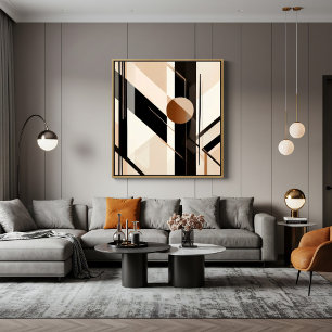 Minimalist Abstract Geometric with Circle Poster