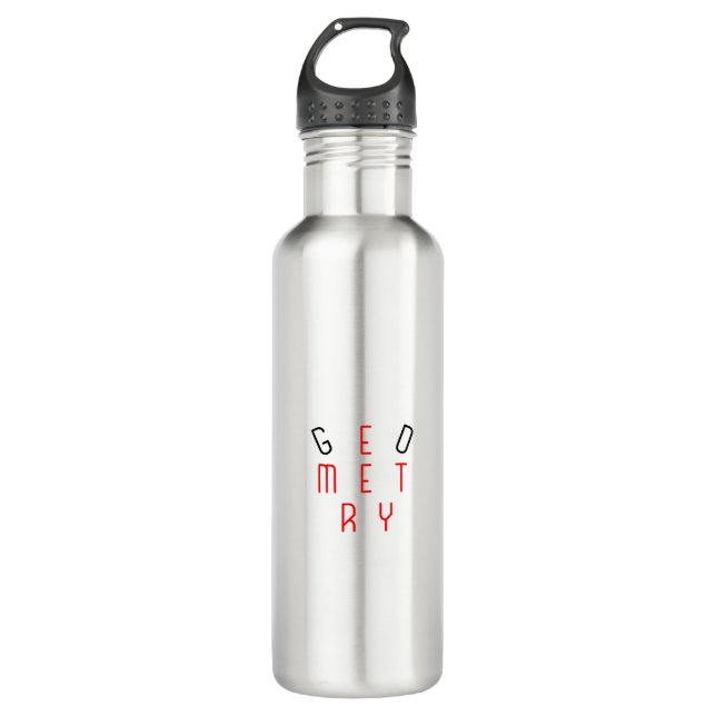 Minimalist Abstract Geometry Optical Illusion Fiel 710 Ml Water Bottle (Front)