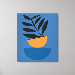 Minimalist Abstract Half Circle Boho Botanical Canvas Print