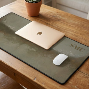 Minimalist Abstract Landscape Monogram Desk Mat