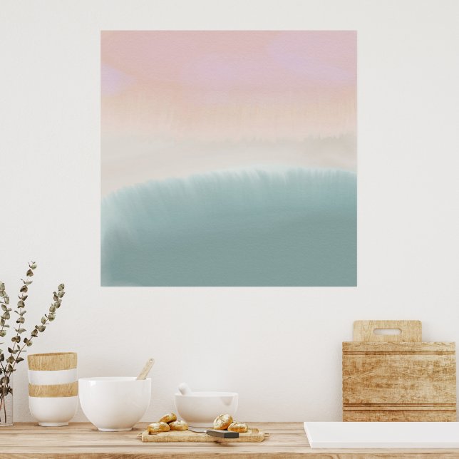 Minimalist Abstract Landscape Soothing Wall Art  (Kitchen)