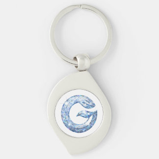 Minimalist Abstract Letter G – Modern Geometric De Key Ring