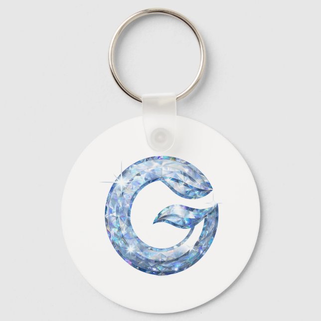 Minimalist Abstract Letter G – Modern Geometric De Key Ring (Front)