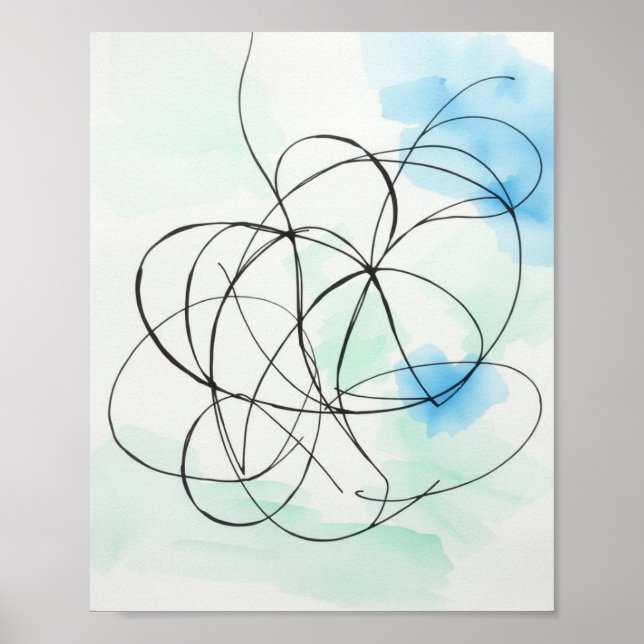 Minimalist Abstract Line Drawing Prints Set (Front)