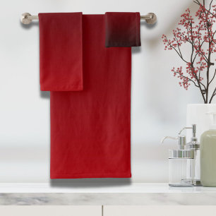 minimalist abstract marsala red burgundy maroon bath towel set