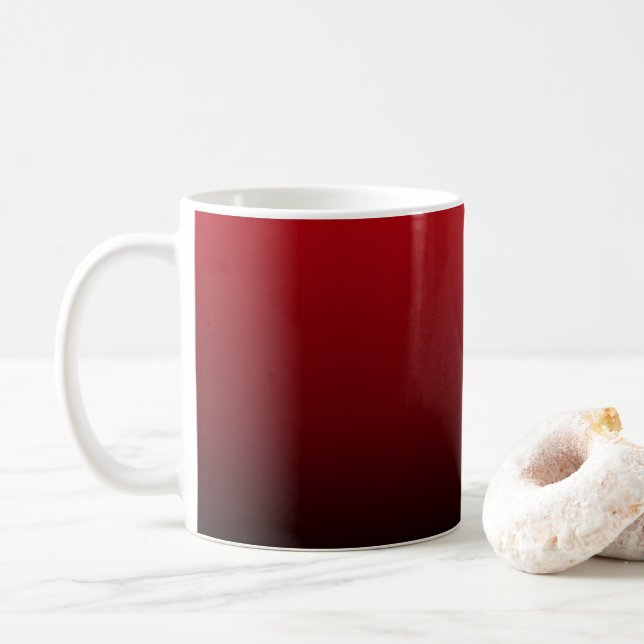 minimalist abstract marsala red burgundy maroon coffee mug (With Donut)