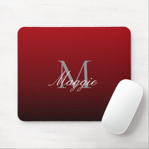 minimalist abstract marsala red burgundy maroon mouse mat