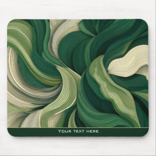 Minimalist Abstract Nature Earthy Green Botanical Mouse Mat