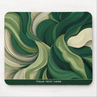 Minimalist Abstract Nature Earthy Green Botanical Mouse Mat